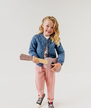 Blouson en jean matelassage cœurs fille vue7 - GEMO (ENFANT) - GEMO