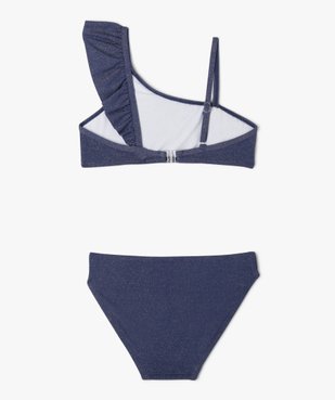 Maillot de bain 2 pièces pailleté avec brassière à volant fille vue4 - GEMO 4G FILLE - GEMO