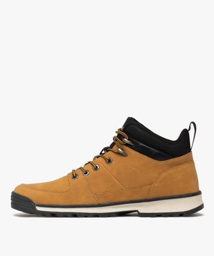 Boots homme montantes à lacets ronds bicolores sportswear - Schott vue4 - SCHOTT - GEMO