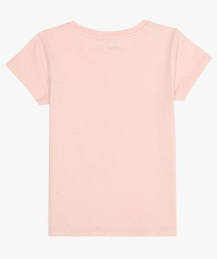 Tee-shirt fille à manches courtes avec motif girly vue3 - GEMO (ENFANT) - GEMO