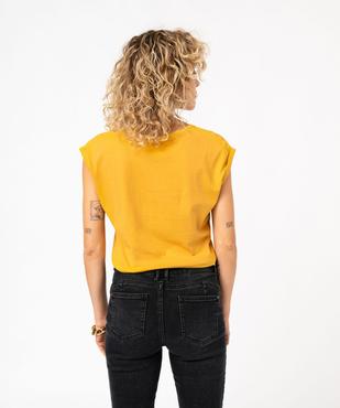 Tee-shirt manches courtes imprimé coupe loose femme vue3 - GEMO 4G FEMME - GEMO