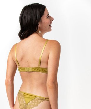 Soutien-gorge corbeille à armatures en dentelle et satin vue2 - GEMO(HOMWR FEM) - GEMO