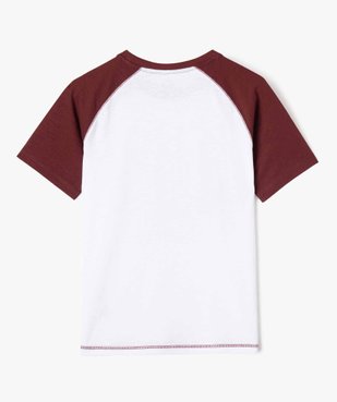 Tee-shirt manches courtes bicolore avec inscription garçon - Camps United vue3 - CAMPS - GEMO