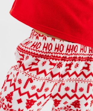 Pyjama de Noël en polaire imprimée femme vue6 - GEMO(HOMWR FEM) - GEMO