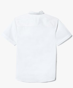 Chemise garçon à manches courtes en coton vue2 - GEMO (JUNIOR) - GEMO