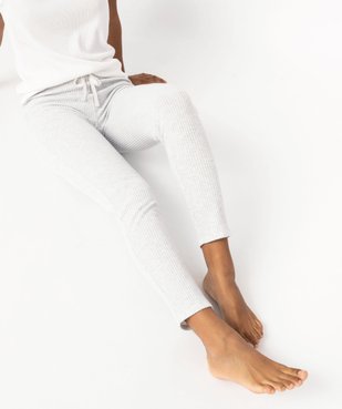 Pantalon de pyjama femme en maille côtelée vue1 - GEMO(HOMWR FEM) - GEMO