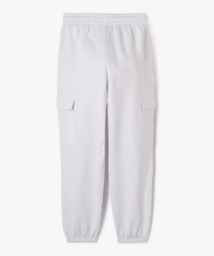 Pantalon de jogging avec poches à rabat fille vue3 - GEMO 4G FILLE - GEMO