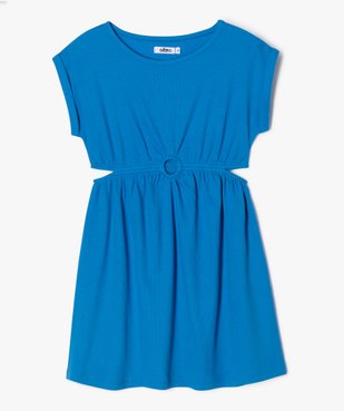 Robe en maille côtelée avec ouvertures à la taille fille vue1 - GEMO (ENFANT) - GEMO