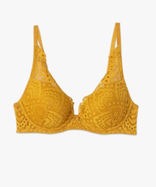 Soutien-gorge corbeille en dentelle avec armatures vue4 - GEMO(HOMWR FEM) - GEMO