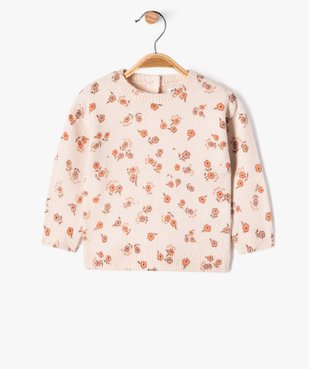 Pull en maille à motifs fleuris bébé fille vue1 - GEMO(BEBE DEBT) - GEMO