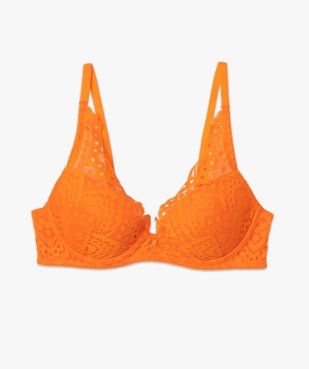 Soutien-gorge corbeille en dentelle avec armatures vue4 - GEMO(HOMWR FEM) - GEMO