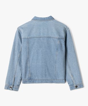 Veste en jean courte fille vue3 - GEMO 4G FILLE - GEMO