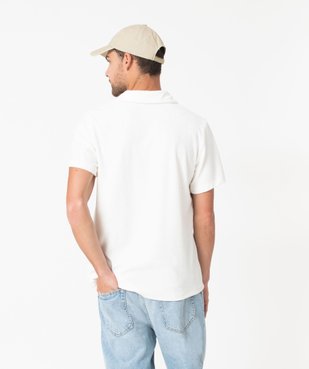 Polo manches courtes en éponge homme vue3 - GEMO (HOMME) - GEMO