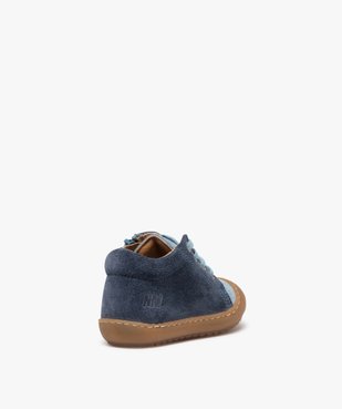 Chaussures premiers pas bébé garçon en cuir suédé bicolore - NA! vue5 - NA! - GEMO