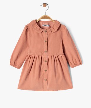 Robe en velours fines côtes bébé fille vue1 - GEMO(BEBE DEBT) - GEMO