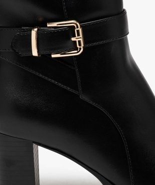 Bottes femme unies à talon haut et semelle crantée vue6 - GEMO(URBAIN) - GEMO