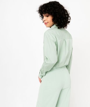 Chemise à manches longues coupe large et courte femme vue3 - GEMO(FEMME PAP) - GEMO