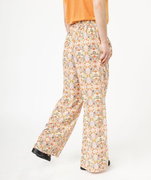 Pantalon fluide à motifs fleuris femme vue3 - GEMO(FEMME PAP) - GEMO