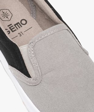 Slip-on garçon en toile bicolore avec col élastiqué vue6 - GEMO (ENFANT) - GEMO