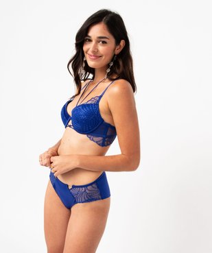 Soutien-gorge push-up à armatures en dentelle vue3 - GEMO(HOMWR FEM) - GEMO