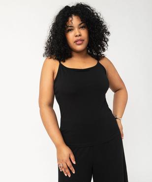 Débardeur à fines bretelles en coton stretch femme grande taille vue2 - GEMO 4G GT - GEMO