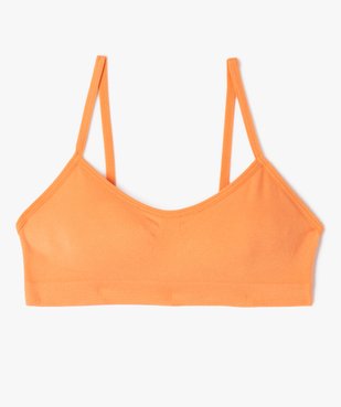 Brassière à fines bretelles en maille extensible fille vue1 - GEMO (JUNIOR) - GEMO