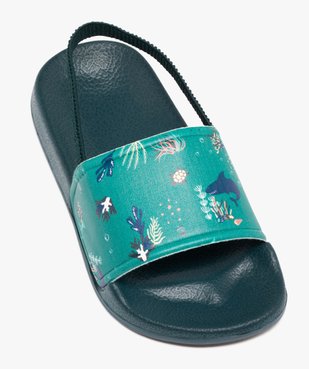 Mules de piscine garçon à bride talon élastique motif aquatique vue5 - GEMO (ENFANT) - GEMO