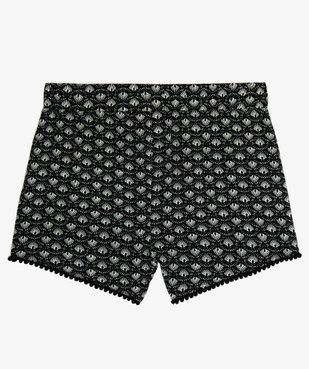 Short fille ample et fluide à pompons vue2 - GEMO (JUNIOR) - GEMO