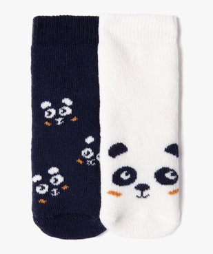 Chaussettes antidérapantes en maille bouclette bébé (lot de 2) vue2 - GEMO 4G BEBE - GEMO