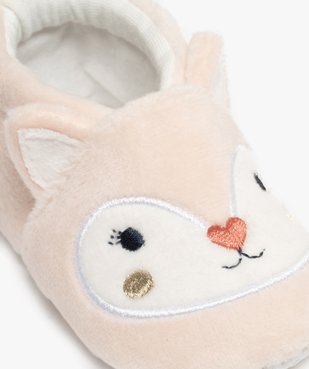 Chaussons de naissance en velours motif animal brodé bébé vue6 - LITTLE LOVE GEMO FOR GOOD - GEMO