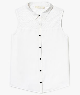 Chemise fluide bimatière sans manches  vue1 - GEMO (JUNIOR) - GEMO