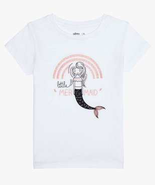 Tee-shirt fille à manches courtes avec motif girly vue1 - GEMO (ENFANT) - GEMO