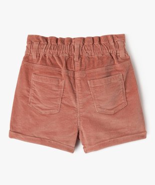 Short en velours côtelé fille vue3 - GEMO (ENFANT) - GEMO