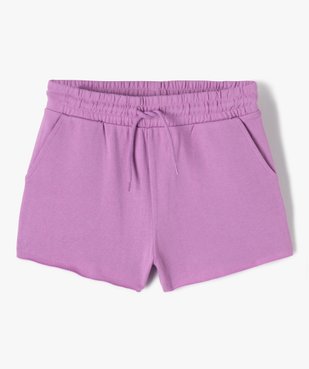 Short fille en maille avec ceinture élastique vue1 - GEMO (JUNIOR) - GEMO