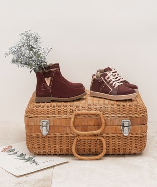 Baskets fille mid-cut avec détails vernis et pailletés - NA! vue6 - NA! - GEMO