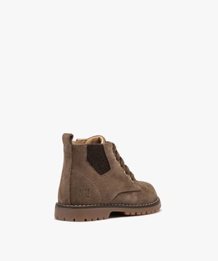 Boots bébé garçon en cuir suédé uni - NA! vue4 - NA! - GEMO