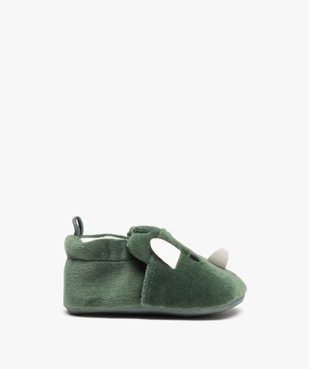 Chaussons de naissance en velours avec détails rhinocéros vue2 - GEMO 4G BEBE - GEMO