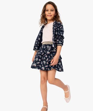 Veste fille à motifs fleuris et liserés pailletés vue5 - GEMO (ENFANT) - GEMO