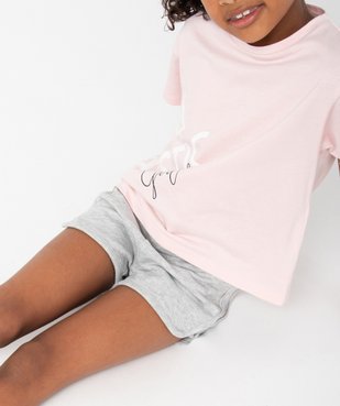 Short en maille avec taille élastiquée fille vue1 - GEMO (ENFANT) - GEMO