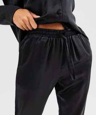 Pyjama 2 pièces en satin femme vue5 - GEMO 4G FEMME - GEMO