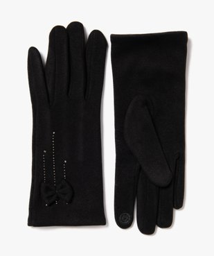 Gants tactiles à strass et nœud femme vue1 - GEMO (ACCESS) - GEMO