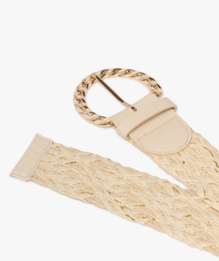 Ceinture tressée en paille de papier et fil lurex femme vue2 - GEMO (ACCESS) - GEMO