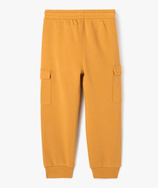 Pantalon de jogging molletonné avec poches à rabat garçon vue3 - GEMO (ENFANT) - GEMO