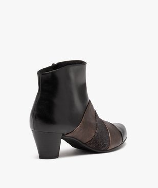 Boots femme confort à talon et bout pointu avec détails métallisés vue4 - GEMO (CONFORT) - GEMO