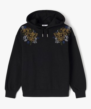 Sweat à capuche avec motif pailleté fille vue1 - GEMO (JUNIOR) - GEMO