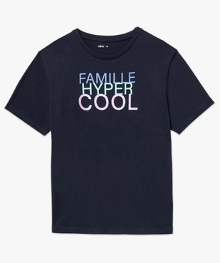 Tee-shirt femme à manches courtes avec message pailleté vue4 - GEMO(FEMME PAP) - GEMO