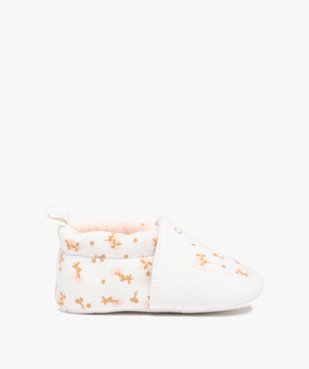 Chaussons de naissance bébé fille en jersey imprimé cœur vue1 - GEMO 4G BEBE - GEMO