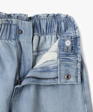 Jean wide leg avec ceinture élastique ajustable fille vue8 - GEMO (ENFANT) - GEMO