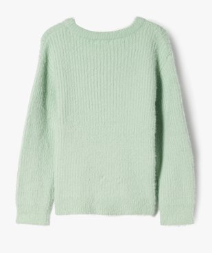 Pull en maille côtelée douce coupe ajustée fille vue3 - GEMO (ENFANT) - GEMO