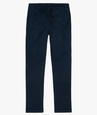 Pantalon garçon coupe chino avec revers cousus vue3 - GEMO (JUNIOR) - GEMO